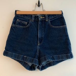 AMERICAN APPAREL | High-Waisted Jean Shorts